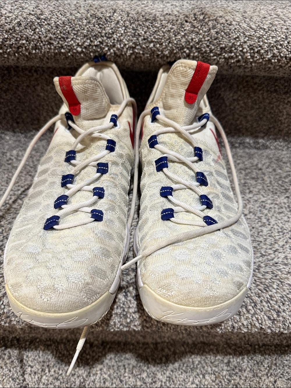 Nike Kobe AD Mid Red White Blue Basketball Shoes